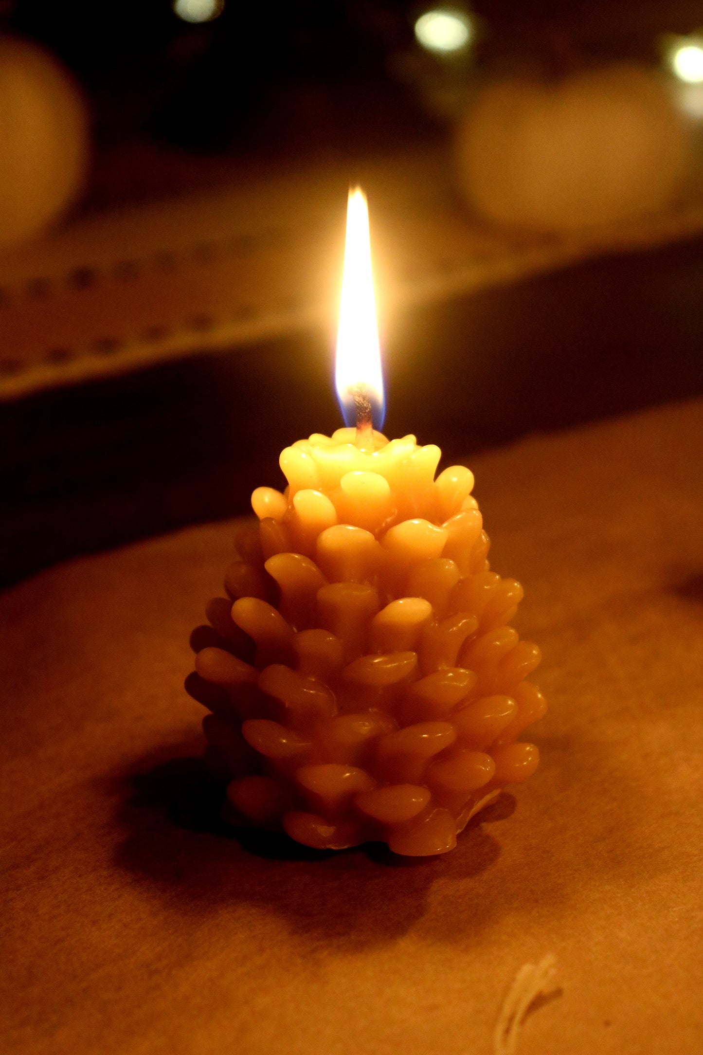 Pine-cone Beeswax Candle
