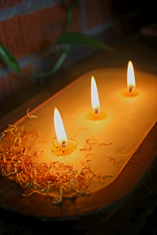 Beeswax Dough Bowl Candle